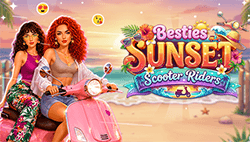 Besties Sunset Scooter Rider