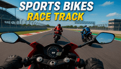 Sports Bikes Race Track